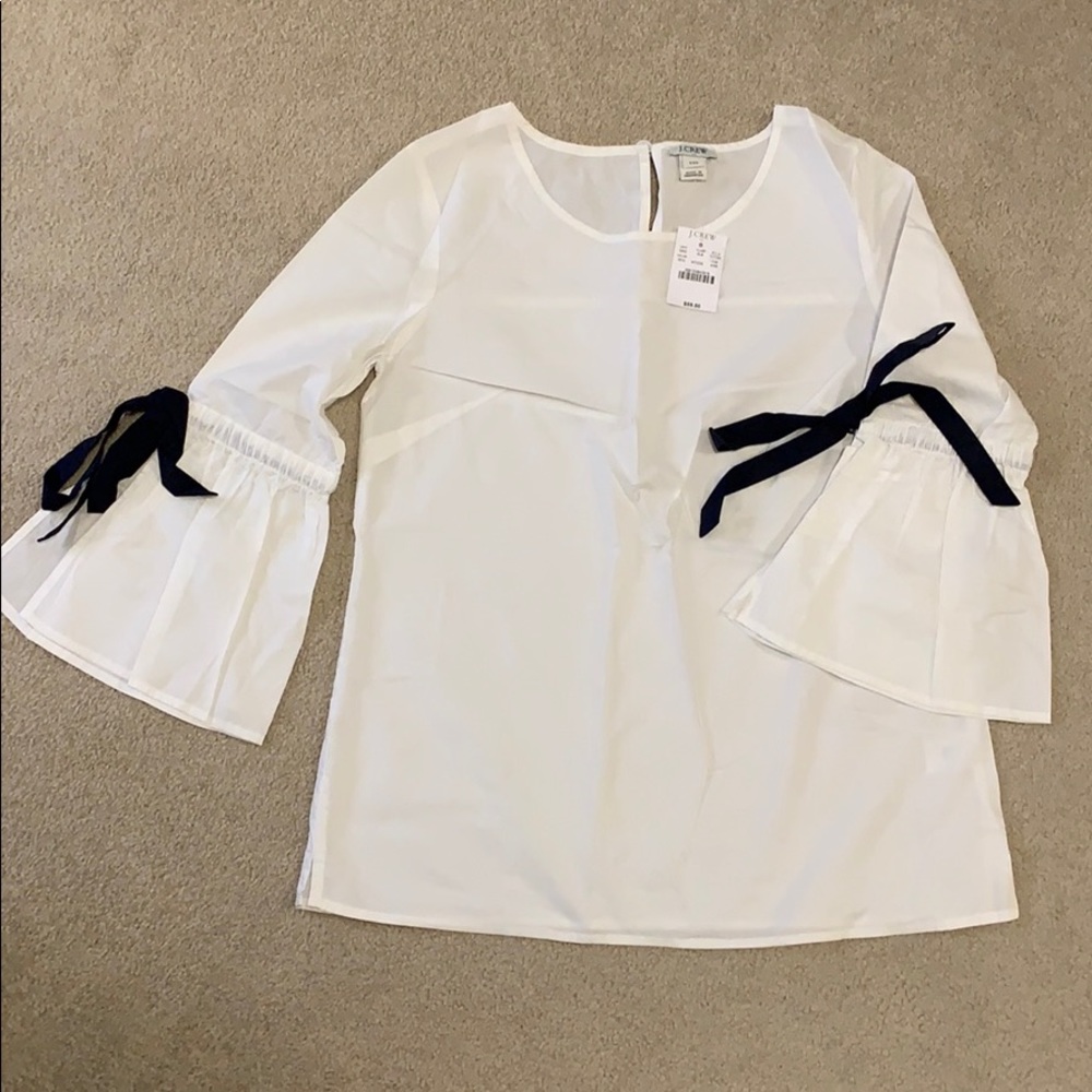 J.Crew Blouse with 3/4 Trumpet Sleeves, XXS
